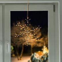 Esotec Solar Led Hängeleuchte Schneeflocke Eiskristall 40 Cm Garten Außen 103407