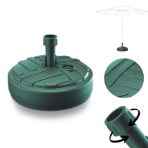 Base per ombrellone MPOD Verde foresta – 39x39x13 cm – Capacità 12 l – Plastica resistente – Prosperplast