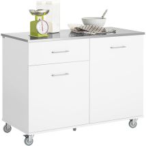 Kitchen Island Kitchen Cabinet Cupboard Sideboard,fkw117-w - Sobuy