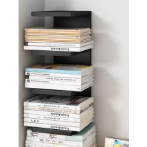 Living Room Furniture, Storage Box For Newspapers And Magazines, Space-saving Shelf For The Home Office (black, 3-layer)