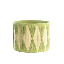 Pantalla de lámpara cuadrada verde textil – 40 cm diámetro – 30 cm altura – Light & Living