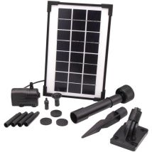 Pompa Fontana - Ubbink - Solarmax 250 - Portata 200 L/h - Pannello Solare 6v 160ma - Getti Vulcanici & Campana