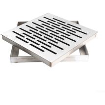 Griglia Di Drenaggio Da Giardino In Acciaio Inox Resistente Con Telaio, Griglia Quadrata Per Esterni Per L'Acqua Piovana Del Giardino (150 X 150 X 20 