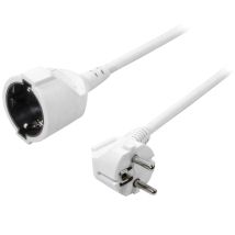 Logilink - Lps101 Strom Verlängerungskabel Weiß 3.00 M H05vv-f 3g 1,5 Mm² 90° Nach Oben Gewinkelt