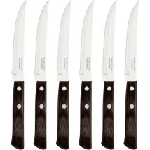 Tramontina Coltelli Bistecca Classic Acciaio Inox Nero Set 6 Pezzi 12,5 Cm
