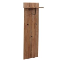 [non Utilizzato] Mca Pannello Appendiabiti Hhg-387, Appendiabiti Da Parete, Ripiano In Legno Massello Con Ganci 135x42x22 Cm, Rovere