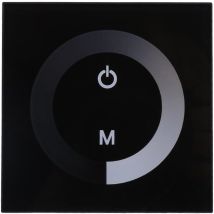 Panel Controlador De Pared Táctil Led De 12-24 V Cc Con Regulador De Brillo Para Ajustar Luces (color: Negro)