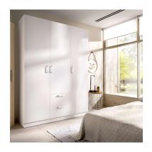 Armario Ropero Huesa 3 Puertas Abatibles En Blanco 215 Cm(alto)150 Cm(ancho)52 Cm(largo)