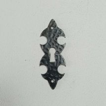 Bocchetta Per Mobili Da 79x29mm Buco Chiave Stile Ferro Battuto Verniciata Fumè