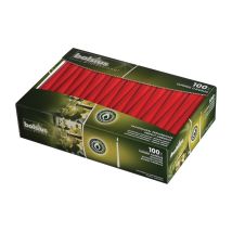 Bolsius - Tapered Dinner Candles - 10 Inch - 100 Pack - Red