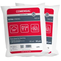 Comensal Set Da 2 Teli Per Imbiancare 50 Μm - Telo Protettivo Per Pittura - Pellicola Di Mascheratura - Teli Plastica Per Coprire Telo - Made In Eu - 