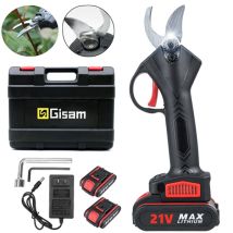 HIGHSAM – Gartenschere 21V – 2 Batterien – Schnittdurchmesser 42mm – 100W – Ergonomischer Griff
