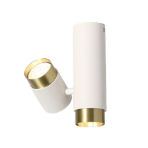 Deckenleuchte Look 2 – weißer Zweipunktstrahler – Aluminium – 170 mm – 60 mm