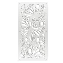 Butterfly - Panneau Ajouré En Pvc - Brise-soleil - Dimension : 47x94 Cm - Couleur : Blanc