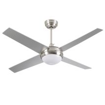 Orion91 - 7h Dayron - Ventilador De Techo Con Luz Led Montana, 6 Velocidades, 56w, Ø122 Cm, 4 Aspas Níquel, Mando A Distancia Y Temporizador, Función 