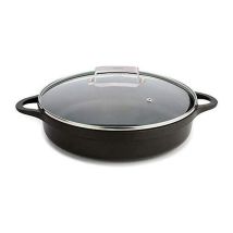 Cazuela Valira Black Ind 32cm Negro Aluminio 5,5 L