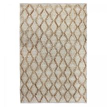 Tapis Jute Fait À La Main 200x290 Beige Et Marron Jutica