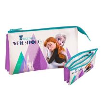 Astuccio Scolastico Per Bambini Con Tre Scomparti, Frozen Kids Euroswan, 21 Cm
