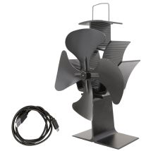 Lincsfire Heat Powered 4 Blade Stove Fan For Fireplace Eco Friendly And Efficient Heat Circulation