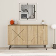 Decortie Dune Console Sideboard Display Unit - Oak