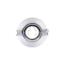 Douille Circulaire Encastrable Réglable Gu10 Ip20 Chromée Ø10,3 X 4 Cm Secom