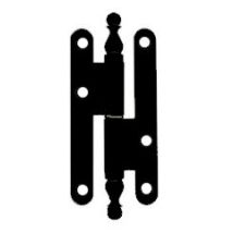 Cerniera N. 1 Vaso 16 Acciaio Br Dritto 110x55 Bouvet - Nero Epo9005 - 16ard115j