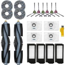 Accessory Kit For Ecovacs Deebot X1e Omni & X1 Omni & X1 Turbo & X1+ Robot Vacuum Cleaner 20 Packs Rolling Brushes, Filters, Side Brushes, Cloths, 