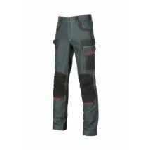 U-power - Pantalon De Travail Platinum Buttom Denim - 44