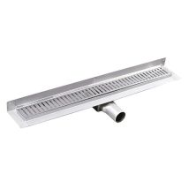 Manus - Canalina Doccia In Acciaio Inox 950 Con Griglia Onda, 95x6x11 Cm, A Parete Gmo25 - Gelco