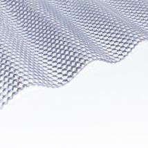 Ezooza - Lastra Policarbonato Corrugato Compatto Goffrato Sezione 76/18 Diamante 1045x2000 Spessore 2.5 Mm