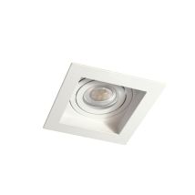 Aro empotrable cuadrado Akrah – Blanco – Aluminio – GU10