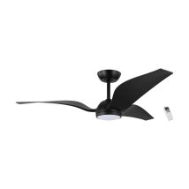 Eglo – DC Ceiling Fan Mosteiros with LED Light and Remote Control – 56" Diameter – Matt Black Finish