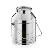 Baratte Avec Couvercle En Acier Au Nickel-chrome 25 L H 470 Mm Ø 335 Mm - Was Germany