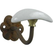 Perchero Azur – Zamak – 1 gancho – Blanco – 5 kg – Ideal para entradas y dormitorios