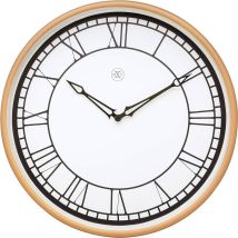 NeXtime Wanduhr Quarz 30 cm – Elegante Tisch- oder Wanduhr im modernen Design – Weiß – 507 g