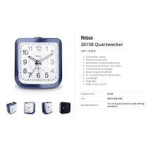Mebus 26158 À Quartz Réveil Bleu