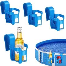 Multifunctional And Removable Pool Cup Holder, Suitable For Above-ground Pools, Ideal For Summer Parties And Drinks, 5 Cm Diameter, Set Of 4.