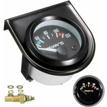 Car Water Temperature Gauge Kit - Black Led - Universal - Car Water Temperature Gauge - Range From 101.6 To 120°c (diameter 52mm)