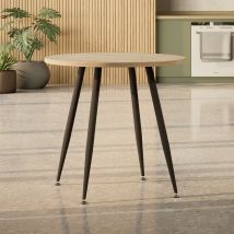 Mesa De Comedor / Cocina Corin 80x80x75 Cm Para 2 A 4 Personas Tablero En Melamina De 25 Mm Patas Metálicas Negras Mog Casa