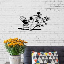 Decortie – Metal Wall Art No:22 Toucan – Black – Stainless Steel
