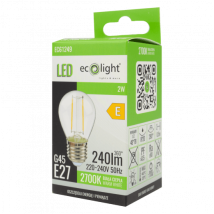 Ampoule Led À Filament 6w 720lm 2700k E27 Eco Ligrt Ec61250