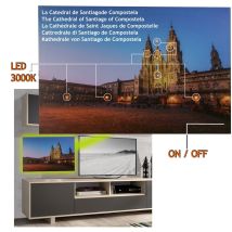 Tableau Avec 8 Led Cathédrale Saint-jacques-de-compostelle 60 X 40, 2 Piles Aa Led Décorative - Jandei