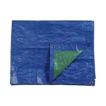 Edm - 10x15m Doppelseitiges Sonnensegel. Farbe Blau/grün. Dichte 90g/m²