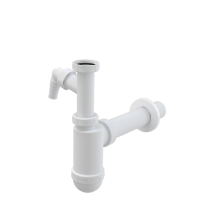 Sifón Para Lavabo Dn40 De Polipropileno Con Conexión Para Lavadora/lavavajillas De 5/4".