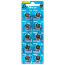 Batteria Alcalina Vinnic G10 / Ag10 / 189 / Lr1130 / Lr54 10 Pz.