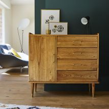 Berah Getah - Commode En Mindi Massif 105 Cm