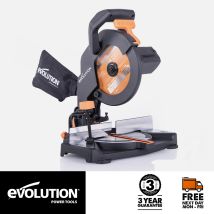 Evolution Power Tools - Evolution R210cms 210mm 1200w Compound Mitre Saw With Tct Multi-material Cutting Blade (230v)