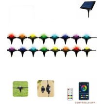 BES – SMARTRGB LED Lichterkette – 16 Anhänger – RGB – IP65 – 13 m – Fernbedienung – Schwarz