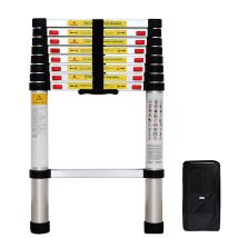 Teleskopleiter 2,6 Meter, Klappleiter Maximale Belastbarkeit: 150 Kg Material: Aluminiumlegierung, Gratis Tragetasche, En 131