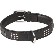 Flamingo Pet Products - Collier Cuir Sedona Noir Taille Xl 47-55 Cm Pour Chien. - Flamingo